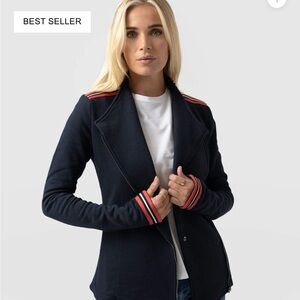 Saint + Sofia Cotton Biker Jacket NWT